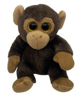 Ty Beanie Boos Bananas Plush 6” Monkey Chimp Stuffed Animal Glitter Eyes - $10.88