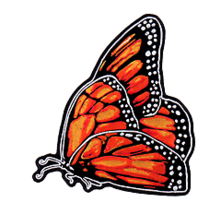 LARGE MONARCH  BUTTERFLY 7 X 8 inch PATCH sew iron on colorful jacket PA... - $16.14