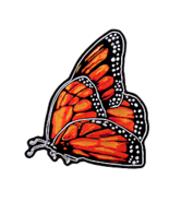 LARGE MONARCH  BUTTERFLY 7 X 8 inch PATCH sew iron on colorful jacket PA... - $22.14 CAD