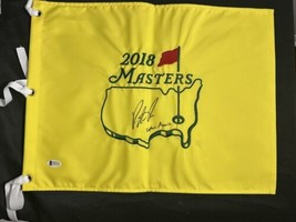 Patrick Reed Autographed 2018 Masters Flag Captain America Rare Beckett Sticker - £298.67 GBP