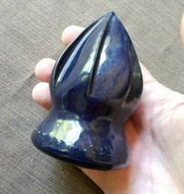 Unique Pottery Ceramic Cobalt Blue Handheld Citrus Reamer Juicer 4 1/4&quot; ... - £21.64 GBP