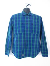 VOI JEANS CO Mens Green Check Long Sleeve Shirt Size M - £9.72 GBP