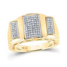 Authenticity Guarantee 
10kt Yellow Gold Mens Round Diamond Band Ring 1/4 Cttw - £588.81 GBP