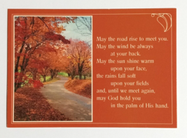 Appalachian Gaelic Travelers Prayer VA Fall Autumn Foliage Postcard 1980s - £3.13 GBP
