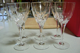 Vintage Hochwertiges Bleikristall Sonderschliff Set 6 Crystal Wine Glasses w/Box - £28.15 GBP