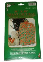 Giant Size Christmas Gift Bag 38&quot; x 48&quot;  Tress with Tie cord and Label - $93.20 MXN