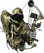Grim Reaper Tactical Bow Hunter Sticker Decal (Select your Size) - £2.21 GBP+