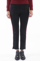 HELMUT LANG Womens Pants Terry Track Stylish Elegant Black/Red Size S H05HW206 - £131.36 GBP