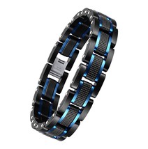 Men&#39;s Stainless Steel Two-Tone Square Link in - $219.57