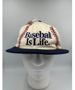 Vtg Baseball Is Life Big Ball Sports Embroidered Cotton Baseball Cap Hat... - £61.03 GBP