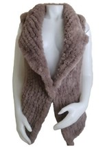 Soft Surroundings Faux Fur Vest Womens Sz S Tan Sleeveless Jacket Fluffy... - £27.36 GBP