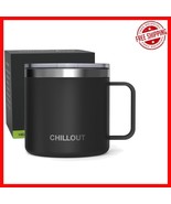 Elegant 16 oz Stainless Steel Insulated Coffee Mug with Handle &amp; Sliding... - $551.24 MXN