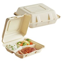 Perfectware 100% Compostable 3 Comp Take Out Food Containers 9 X9 Inch. ... - $37.99