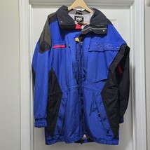 VTG 90s Helly Hansen Equipe Blue Colorblock Ski Snowboard Sport Jacket M... - £68.39 GBP