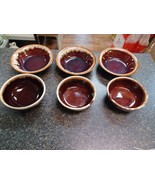 Brown Drip Glaze Bowl Set 3 x 5&quot;   3 x 6&quot;  USA Or Unmarked - $564.31 MXN