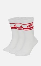 Nike Everyday Essential Crew Socks CQ0301  102 White 3 Pack SZ WMN 4-6 B... - £17.58 GBP