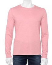 Mens Shirt Long Sleeve Sonoma Pink Pastal Supersoft Crew Casual Tee-sz M - £11.67 GBP