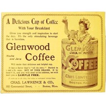 Glenwood Coffee Chas Lawrence 1897 Advertisement Victorian Java Mocha AD... - €17,25 EUR