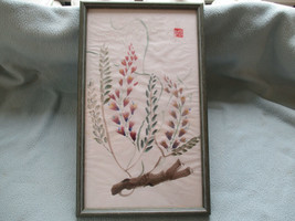 Chinese Ink Wash Painting Signed With Red Seal Floral Theme - £19.52 GBP