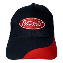 Peterbilt Motors Trucker Cap Hat Everyday Embroidered Logo Adjustable Bl... - $12.60