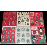 Vintage Sticker Lot Christmas 6 Sheets  AGC &amp; Hallmark  - $24.49 CAD