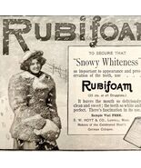 Rubifoam Mouthwash 1897 Advertisement Victorian Snowy Whiteness Dental D... - €17,04 EUR