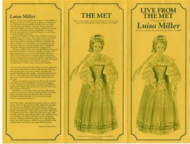 Luisa Miller Live from the Met Program 1979 Renata Scotto Placido Domingo  - £14.20 GBP