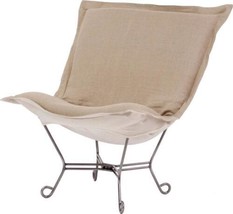 Pouf Chair Howard Elliott Natural Linen - £821.80 GBP