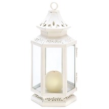 #10013362  Victorian Style White Candle Lantern - 10.5 inches - £22.86 GBP