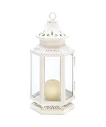 #10013362  Victorian Style White Candle Lantern - 10.5 inches - £23.00 GBP