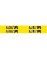 4 GAS NATURAL Pipe Warning Marker Yellow ADHESIVE STICKERS 7&quot;x1 1/8&quot; BRA... - $495.91 MXN