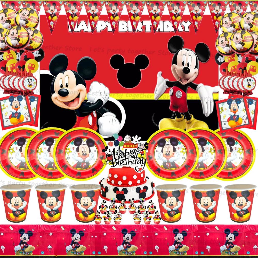 Party Supplies Mickey Mouse Party Decoration Children Birthday Table Acc... - $9.75+