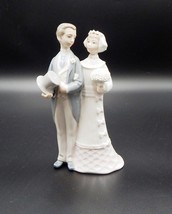 Lladro Spain Wedding Couple Bride &amp; Groom #4808 Cake Topper Figurine - £62.94 GBP