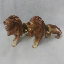 Lion Figurines Ceramic Saddle Circus 2 Matching - £19.61 GBP