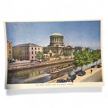 Vintage Irish Postcard &quot;The Four Courts And The Quays Dublin&quot; Real-Color... - $6.84 CAD