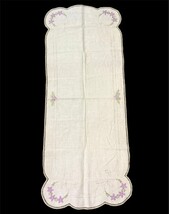 Vintage Linen Tablecloth & Napkin Lot Mixed Styles Embroidered Crochet Monogramm image 9