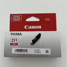 Canon Genuine Pixma 251 Magenta Ink Cart 2x New Sealed Cartridge w/ Box ... - £11.70 GBP