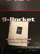 BCW Pro 9 -Pocket Trading Card Sports Baseball 3-Ring Binder Sheets Lot ... - $13.99