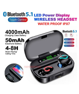 TWS Bluetooth 5.1 Wireless Earphones IPX7 Waterproof Mini Stereo Earbuds - $11.99