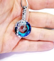 Memorial Necklace Pendant, Ashes Urn Necklace, Tree of Life BLUE Pendant, Cremat - £26.84 GBP