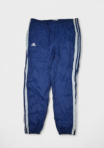 Vintage Adidas Pants Mens M Blue Warm Up Track Team Lined Striped Jogger - £20.70 GBP