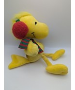 Woodstock Christmas 8&quot; Plush with Earmuffs &amp; Scarf Peanuts VTG Toy Cute ... - $9.78