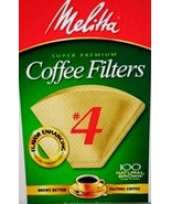 NIB Melitta Super Premium 624602 Cone Coffee Filters #4 - 100 ct Natural... - £6.92 GBP