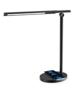 Multifunctional Eye-Caring LED Desk Lamp with Fast Wireless Charger - $49.81 CAD