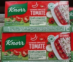 3X Knorr Sazonador Completo De Tomate / Tomato Seasoning - 3 Boxes Of 12 Cubes - £16.04 GBP