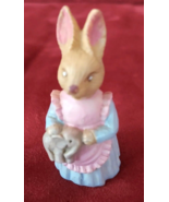 J.C. Vintage 1991 Bunny Rabbit Figurine 2&quot; Resin EASTER Mama Toy Elephan... - $9.46 CAD