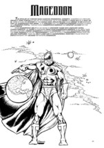 ORIGINAL 11 X 17 COMICS ARTWORK / HUMANTS CHARACTER BIO - MAGEDDON - $914.23 MXN