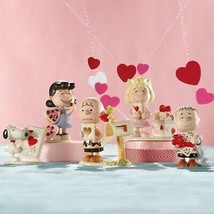 Lenox Peanuts Valentine&#39;s Day Figurines Party Charlie Brown Snoopy Lucy 5 PC NEW - £411.41 GBP
