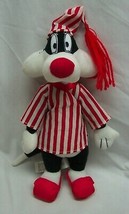 Vintage Wb Looney Tunes Sylvester Cat In Pajamas 10&quot; Plush Stuffed Animal 1997 - $18.32