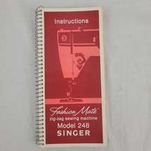 Singer Fashion Mate Manual Instruction Book Model 248 Sewing Machine Dir... - $18.95